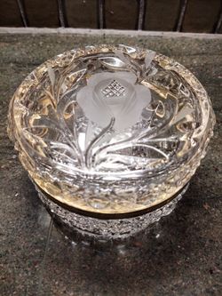 Vintage Crystal Vanity Powder Jar