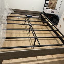 Queen Size Platform Bed — No Mattress 