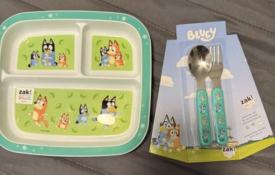 Bluey Plate And Utensils