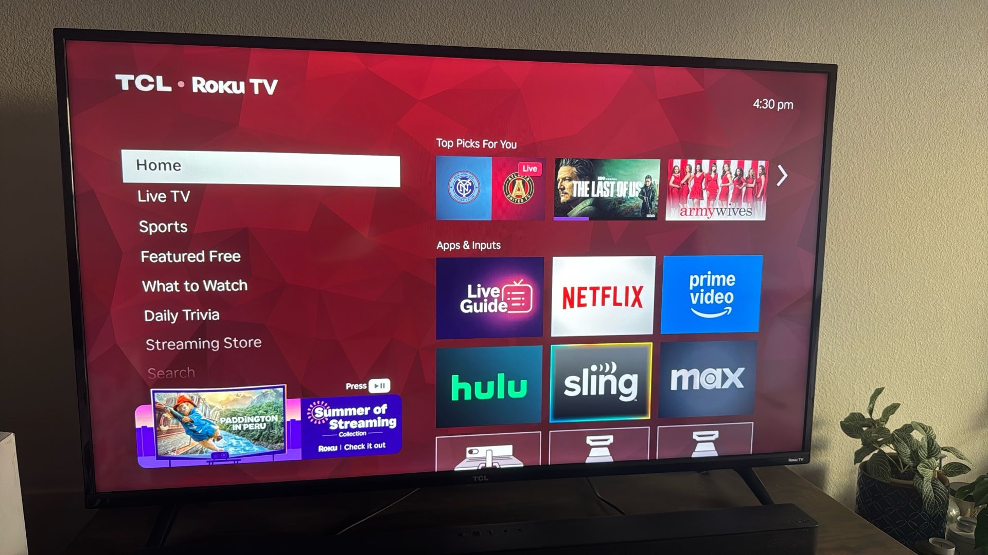 TCL 50” 4K Smart Roku TV - Model 50S425