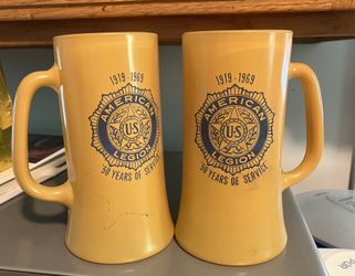 Vintage American Legion Glass Mugs