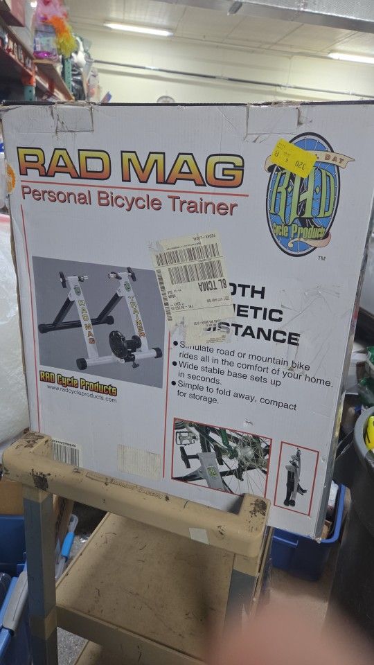 Rad Cycle Products Indoor Portable Magnetic Work Out Bicycle Trainer