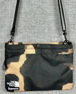 Supreme The North Face Bleached Denim Print Shoulder Bag 