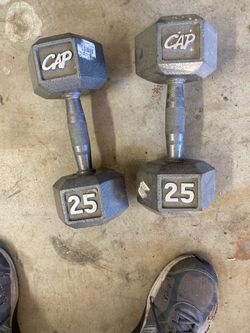 CAP 25 lb Hex Dumbbells Pair