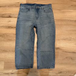 Old Navy Loose Built-In Flex Jeans Light Wash 36x30