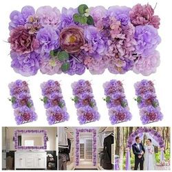 RIDDSEE Dinning Table Flower Centerpieces Purple Roses Artificial Flower Ar