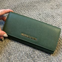 Dark Green Michael Kors Wallet 