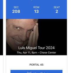 Luis Miguel Chase Center San Francisco 2024
