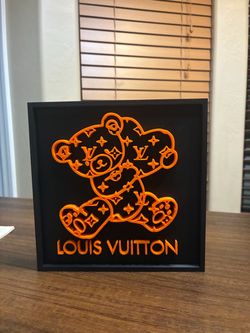 LV Teddy Bear wall art