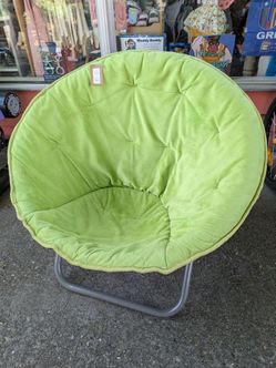 Kid size Saucer Lounger fuzzy comfy chair folding