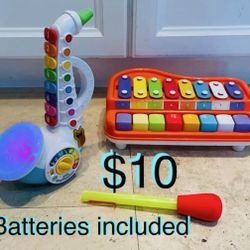 $10 Educional Musical Baby Toys Batteries included Leapfrog teach count,ligths up,play Song & sound