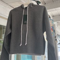 Crop Top Hoodie Grey