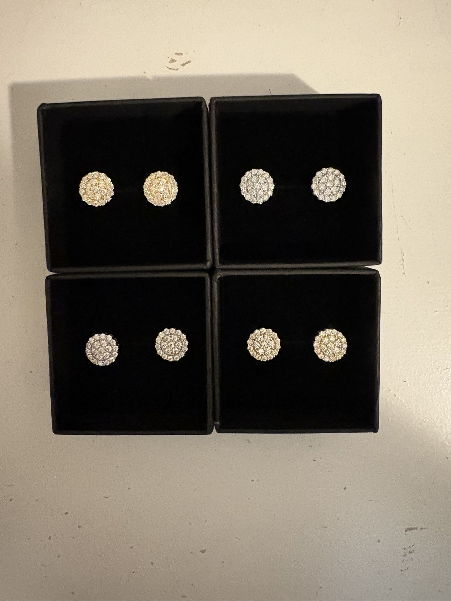 VVS Moissanite Earrings Circle Cluster