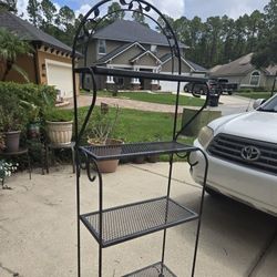 Beautiful Wrought  Iron Etagere Stand Shelf 