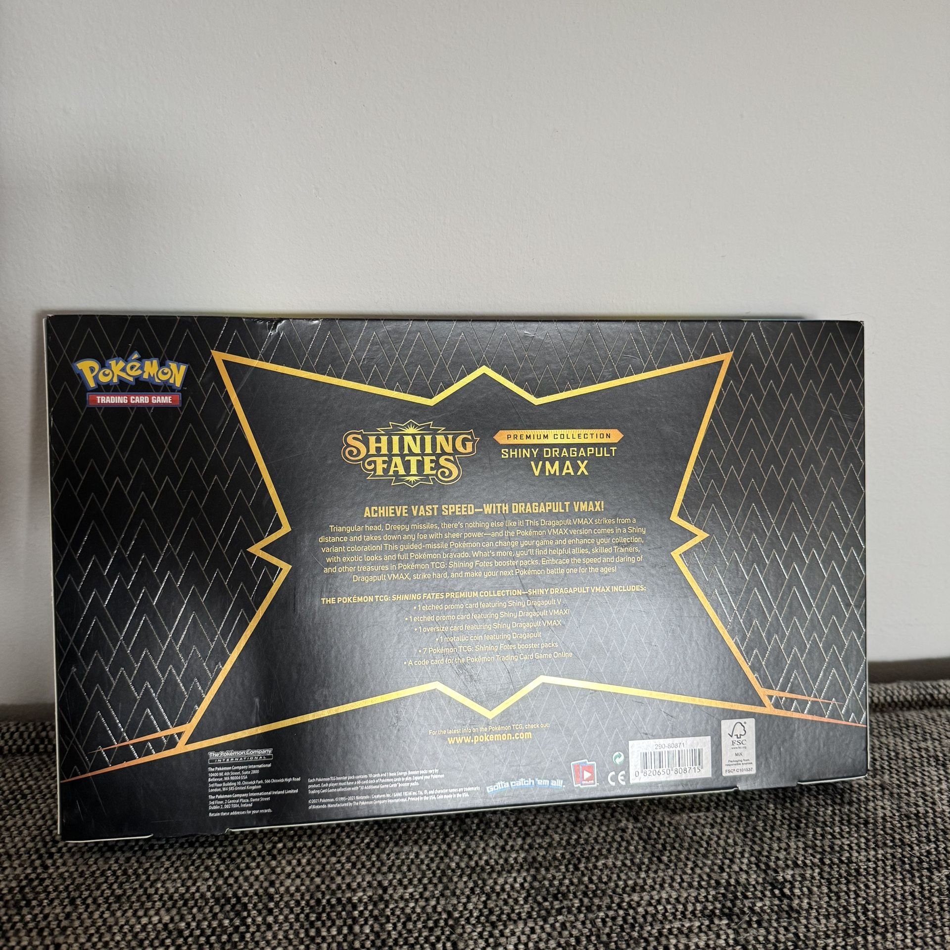 pokemon trading card game shining fates premium collection Pokémon Shining Fates Dragapult VMAX Premium Collection Box