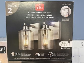 Globe Rechargeable Scones Lights - 2 pack  