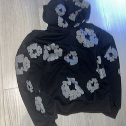 denim tears hoodie black