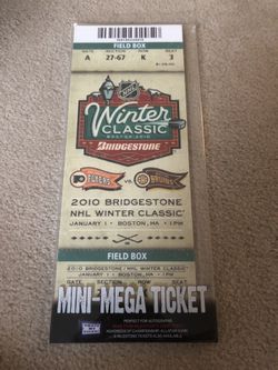 2010 Winter Classic Philadelphia vs. Boston Mini-Mega Ticket