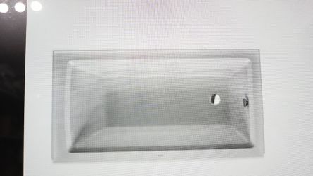 Duravit architect 60 inch Alcove acrylic soaking tub with right drain and overflow