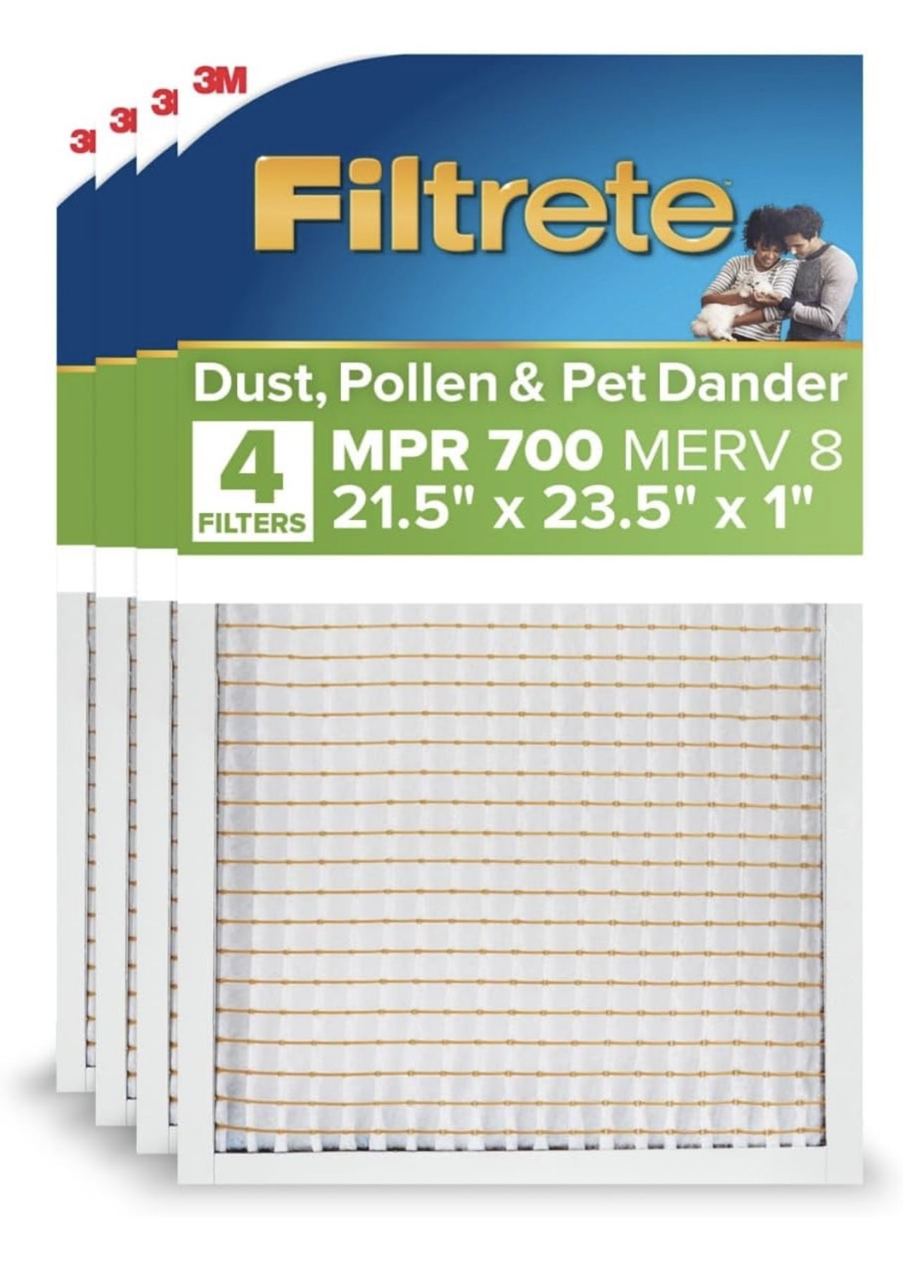 Pack Of 4 (21.5”x 23.5” x 1”) Filters