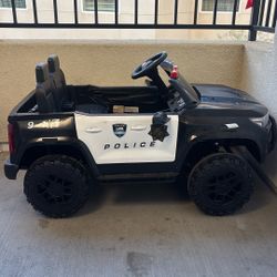Two Seater Kids Police Ride On Electric Car