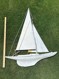 Vintage metal Sail Boat