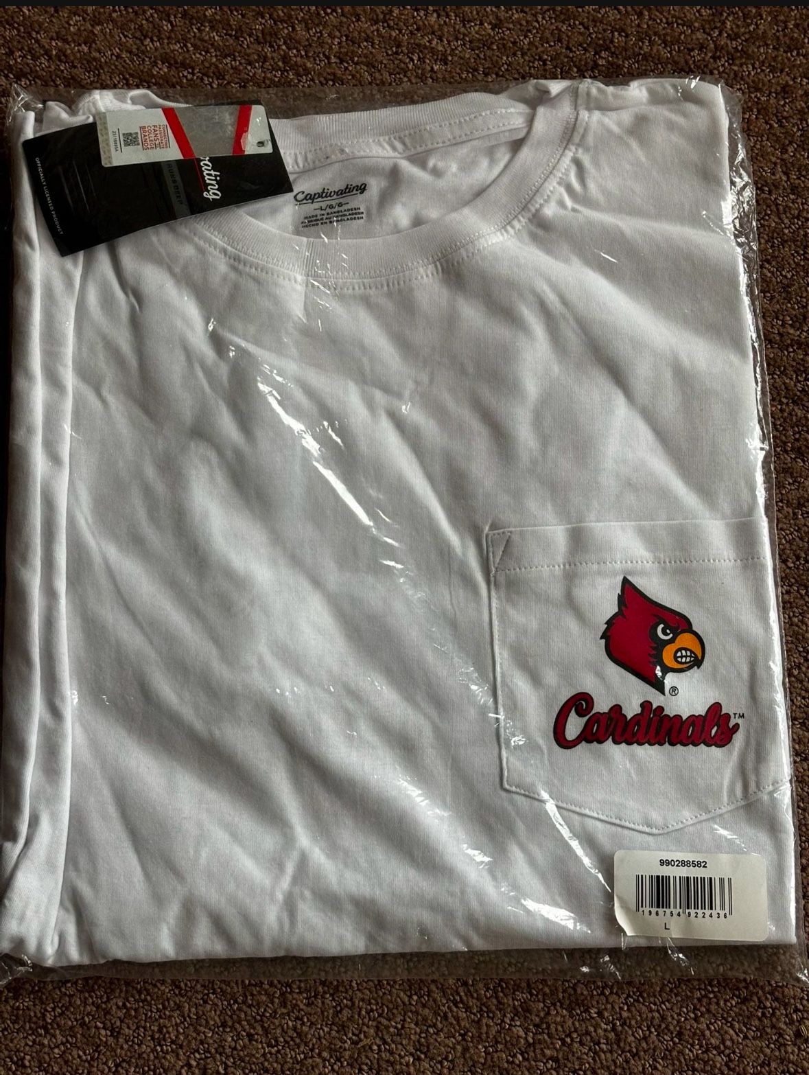 Louisville Cardinals Left Chest Icon T-Shirt* Louisville Cardinals camiseta con icono en pecho*