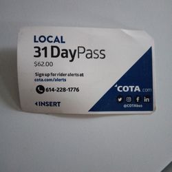 Monthly Cota Bus Pass $20