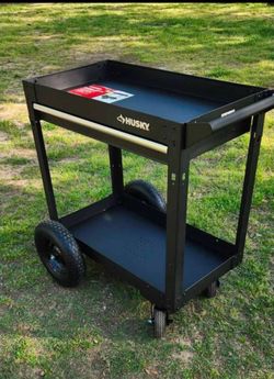 Husky 36 IN 2-TRAY + 1 DRAWER ALL-TERRAIN CART