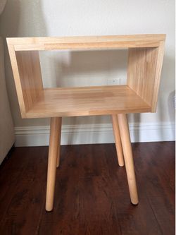 Wood side table