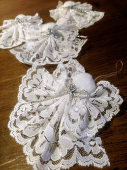 Vintage Handmade Lace Angels (4)