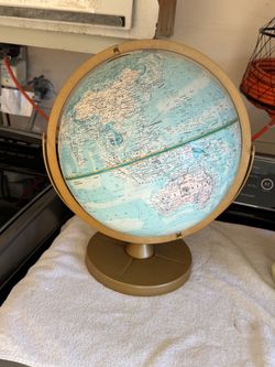 LARGE VINTAGE WORLD GLOBE