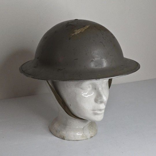 WWII British MkII Brodie Helmet 1940 RO&Co Liner Chinstrap Original Grey Paint