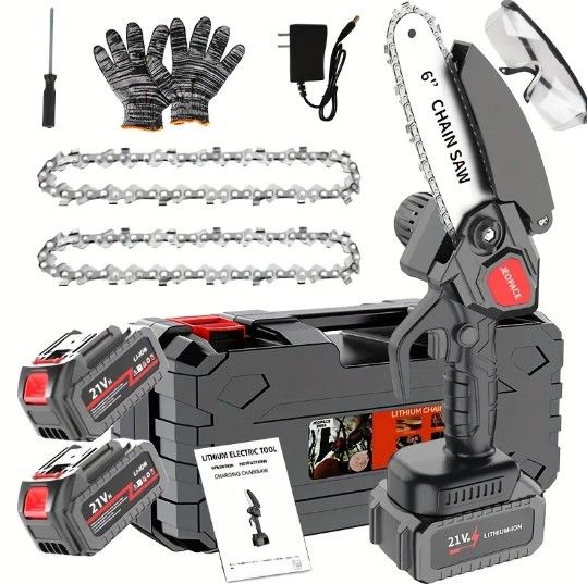 mini Chainsaw.  2 batteries included 