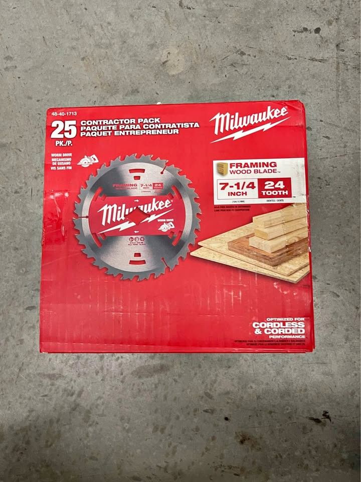 7-1/4 in. 24-Tooth Tungsten Carbide Wood Cutting Framer Circular Saw Blade (25-Pack)