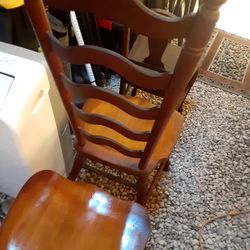 Ladder Back Antique Chairs X 2 Plus Others