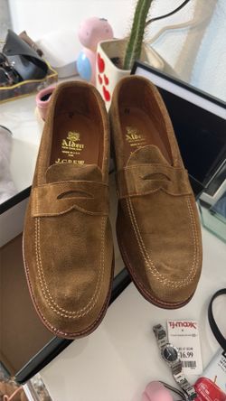 Alden New England made for J. Crew Suede Penny Loafer