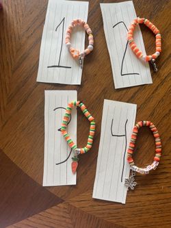 Orange Colored Singular Bracelets 