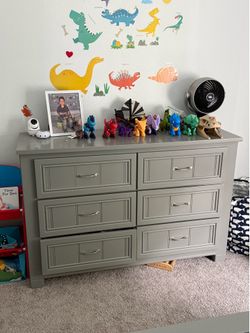 Gray 6 Drawer dresser
