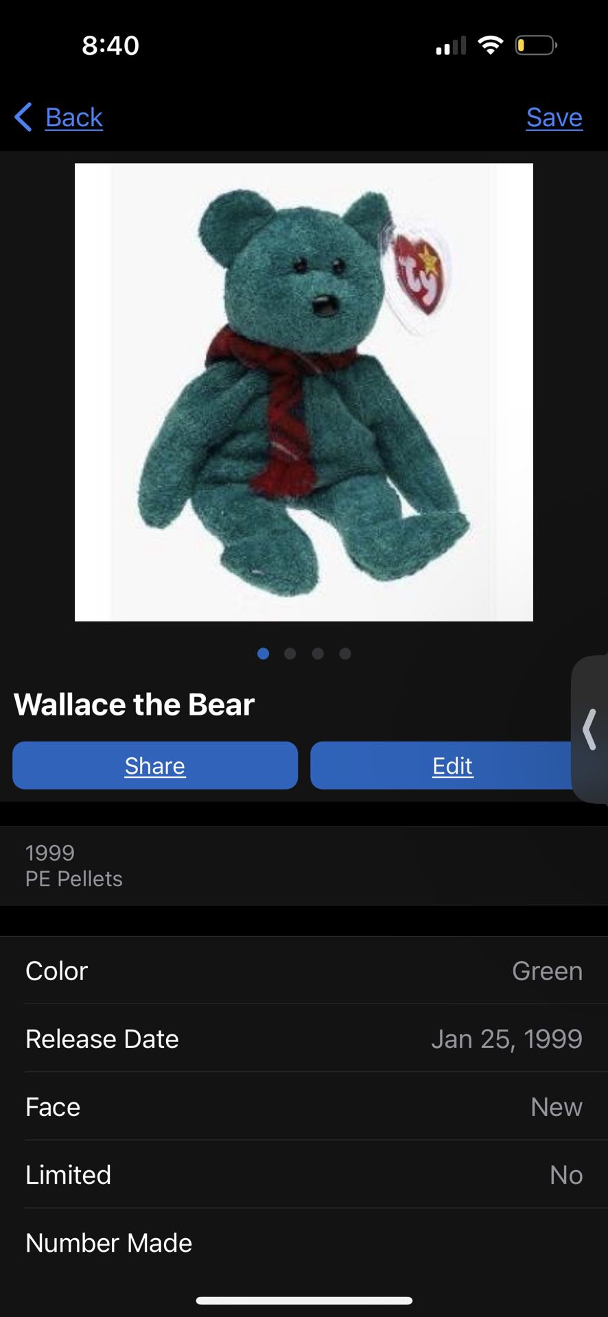Wallace the Bear 1999