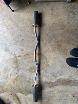 EZ Curl Bar Chrome with Rubber Ends