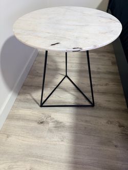 Round Marble Top Side Tables