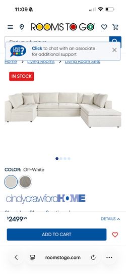Cindy Crawford sectional