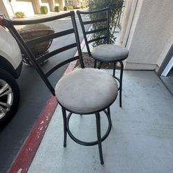 Bar Stools – Metal Frame, Cloth Seats