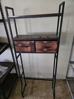 Multipurpose 2 drawer standing stand.metal frame.