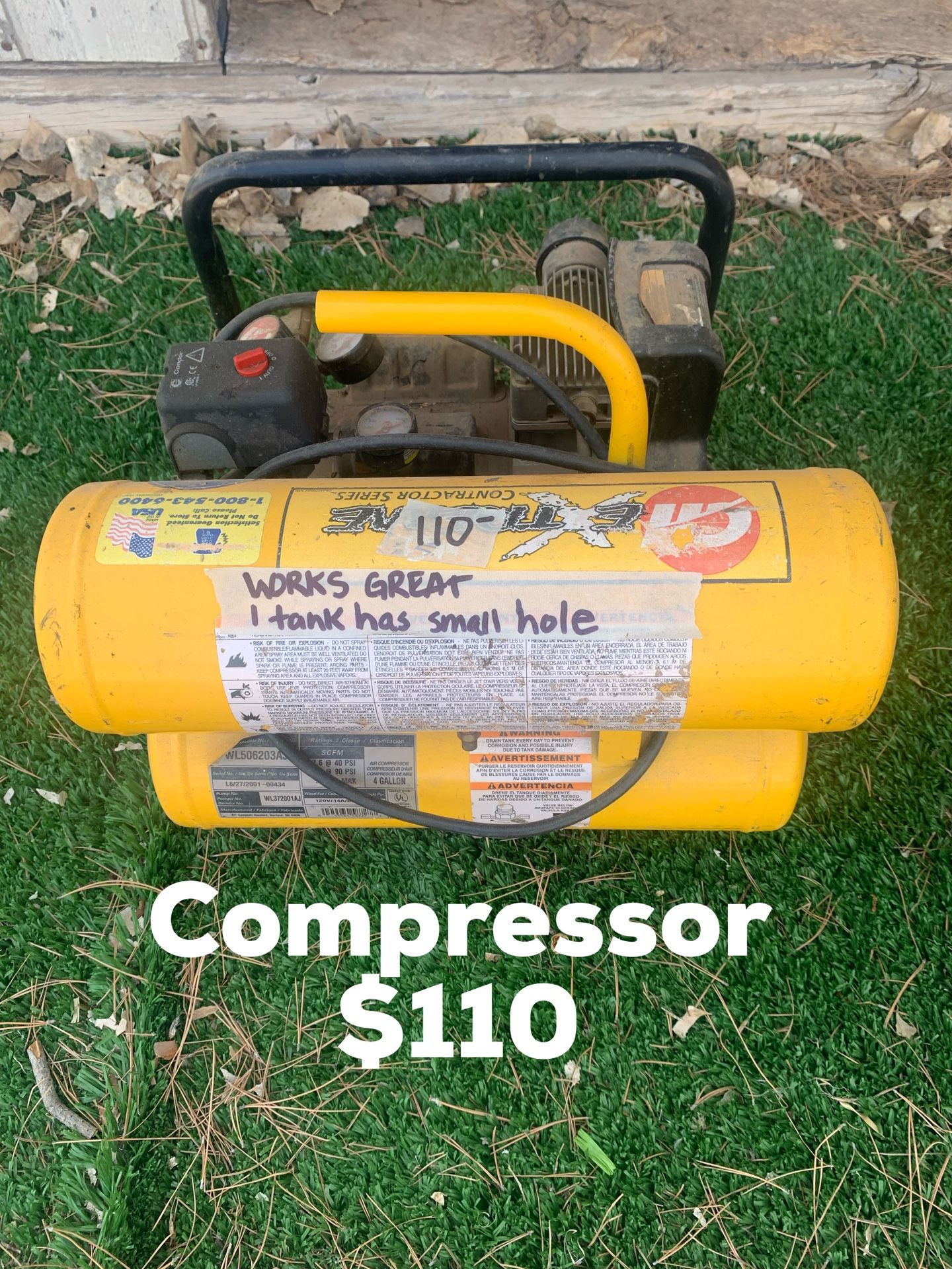 Compressor $110 - Corrales Read Description