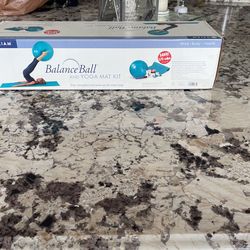 balance ball And Yoga May Kit Never Used In Box Unopened