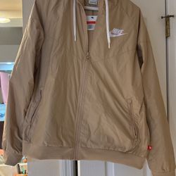 Nike Women Large Tan Windbreaker