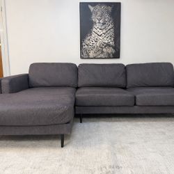 Gray 3-Seater Sectional Sofa