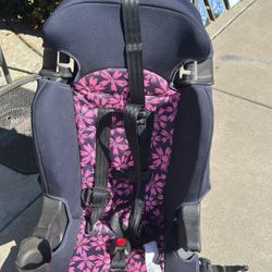 Blue Car seat With Pink Flower With Cup Holder 